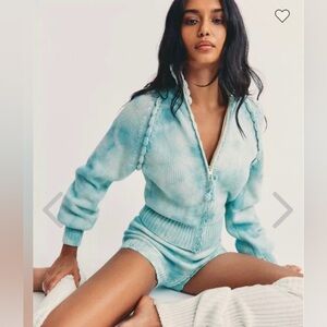 LoveShackFancy Florrie Zip up sweater/jacket S